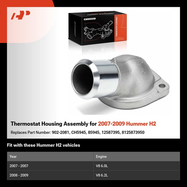 Thermostat Housing Assembly for 2007-2009 Hummer H2
