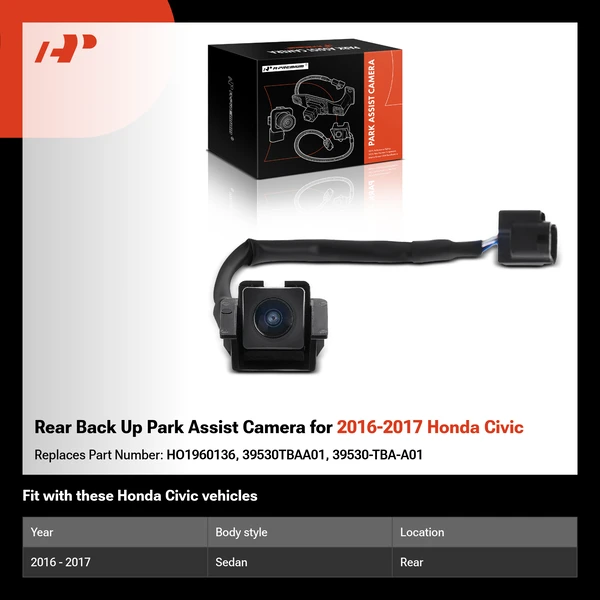 Rear Back Up Park Assist Camera for 2016-2017 Honda Civic
