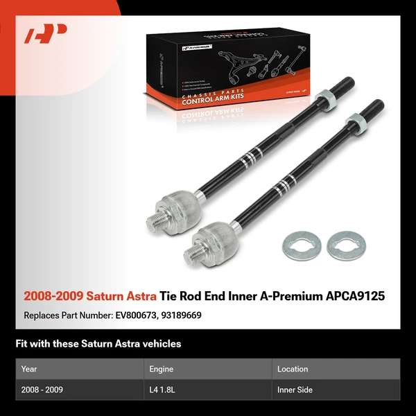 2008-2009 Saturn Astra Tie Rod End Inner A-Premium APCA9125