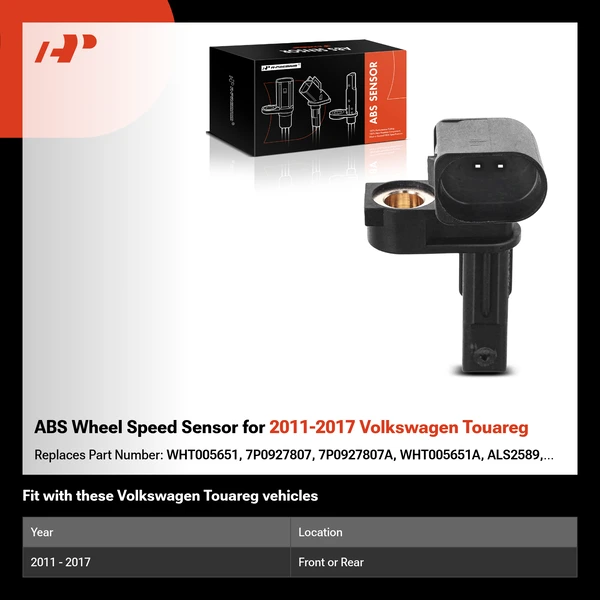 ABS Wheel Speed Sensor for 2011-2017 Volkswagen Touareg