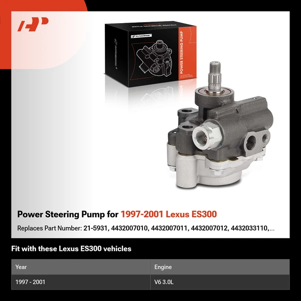 Power Steering Pump for 1997-2001 Lexus ES300