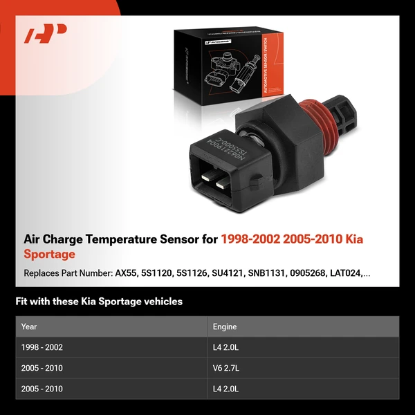 Air Charge Temperature Sensor for 1998-2002 2005-2010 Kia Sportage