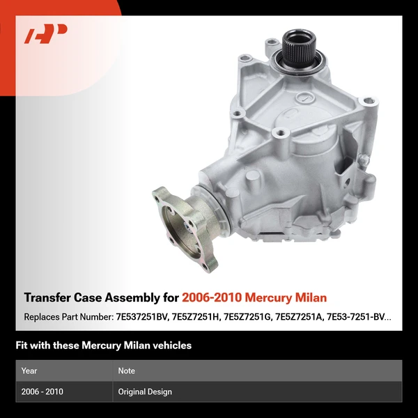 Transfer Case Assembly for 2006-2010 Mercury Milan