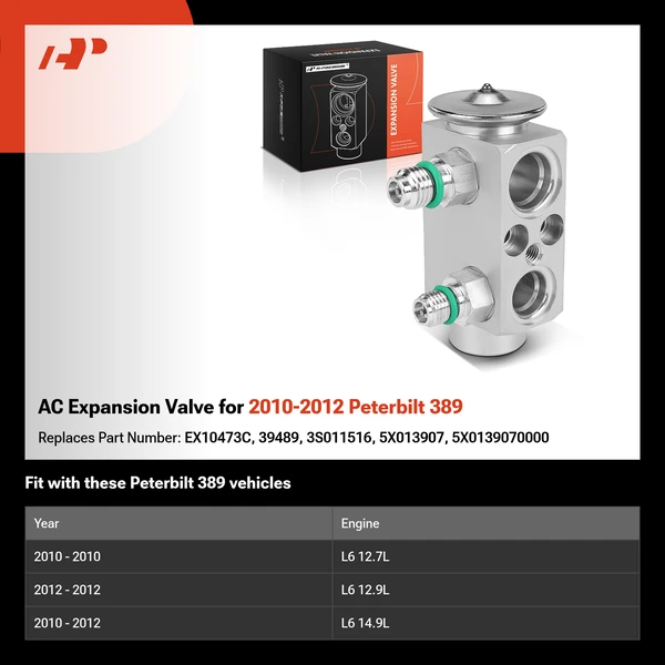 AC Expansion Valve for 2010-2012 Peterbilt 389
