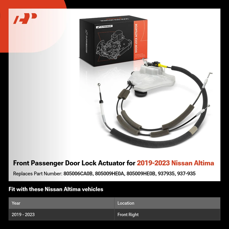 Front Passenger Door Lock Actuator for 2019-2023 Nissan Altima