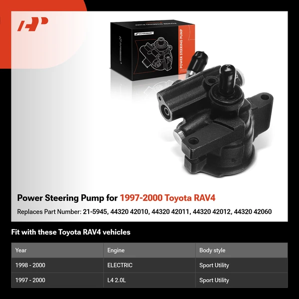 Power Steering Pump for 1997-2000 Toyota RAV4
