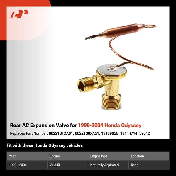 Rear AC Expansion Valve for 1999-2004 Honda Odyssey