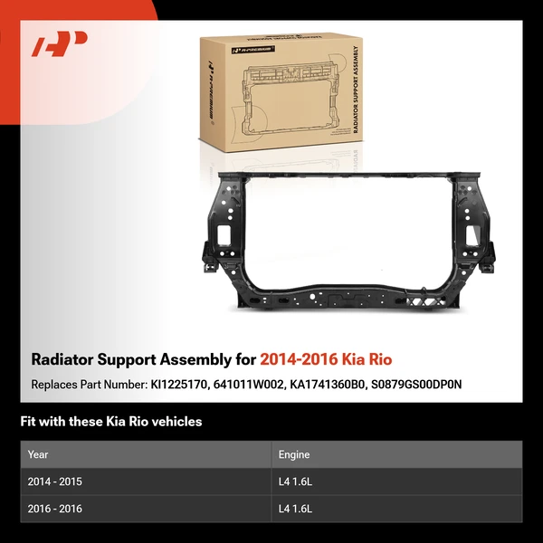 Radiator Support Assembly for 2014-2016 Kia Rio