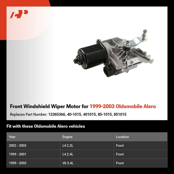Front Windshield Wiper Motor for 1999-2003 Oldsmobile Alero