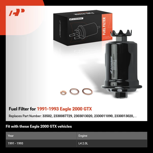 Fuel Filter for 1991-1993 Eagle 2000 GTX