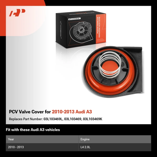 PCV Valve Cover for 2010-2013 Audi A3