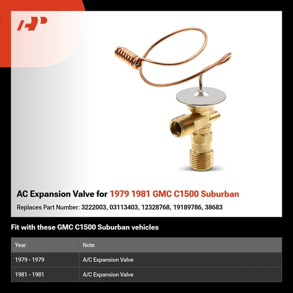 AC Expansion Valve for 1979 1981 GMC C1500 Suburban