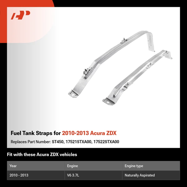 Fuel Tank Straps for 2010-2013 Acura ZDX