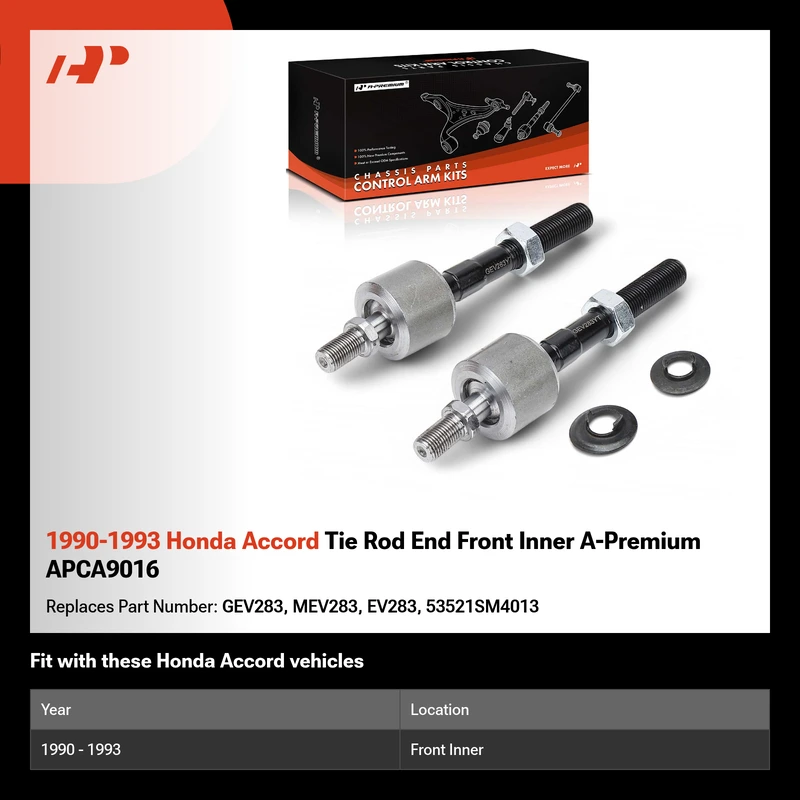 1990-1993 Honda Accord Tie Rod End Front Inner A-Premium APCA9016