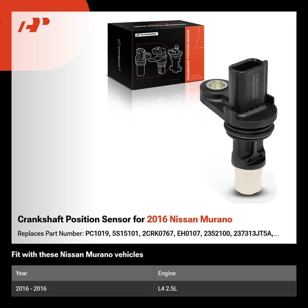 Crankshaft Position Sensor for 2016 Nissan Murano