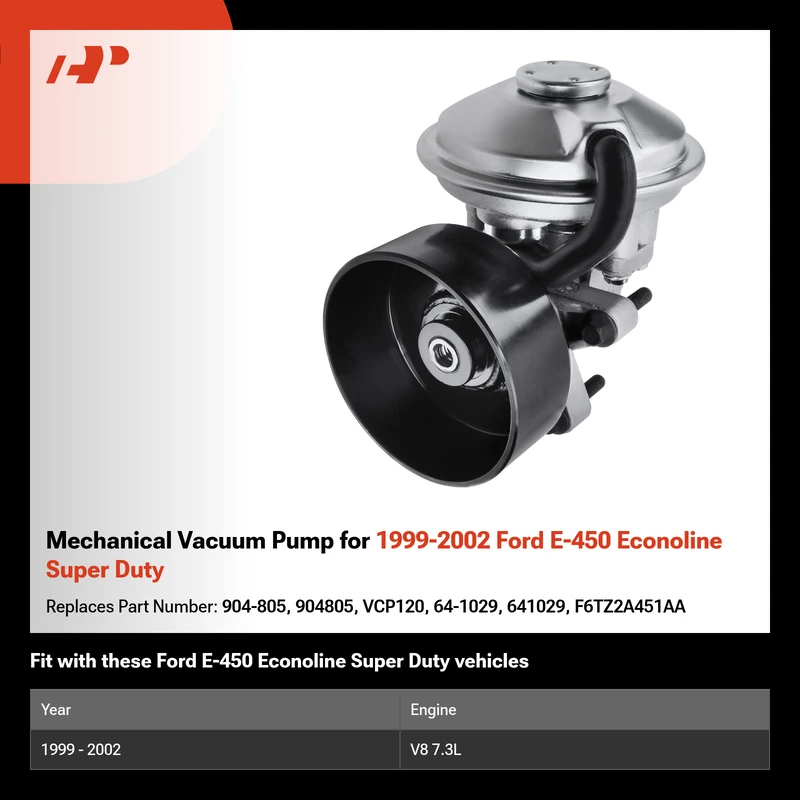 Mechanical Vacuum Pump for 1999-2002 Ford E-450 Econoline Super Duty