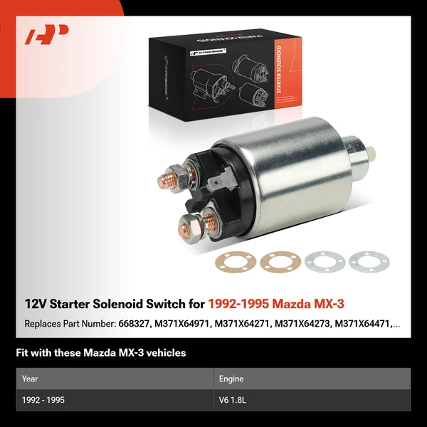 12V Starter Solenoid Switch for 1992-1995 Mazda MX-3
