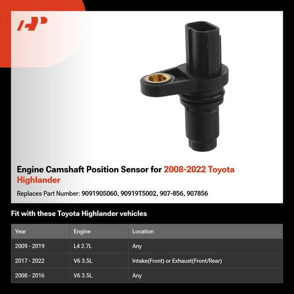 Engine Camshaft Position Sensor for 2008-2022 Toyota Highlander