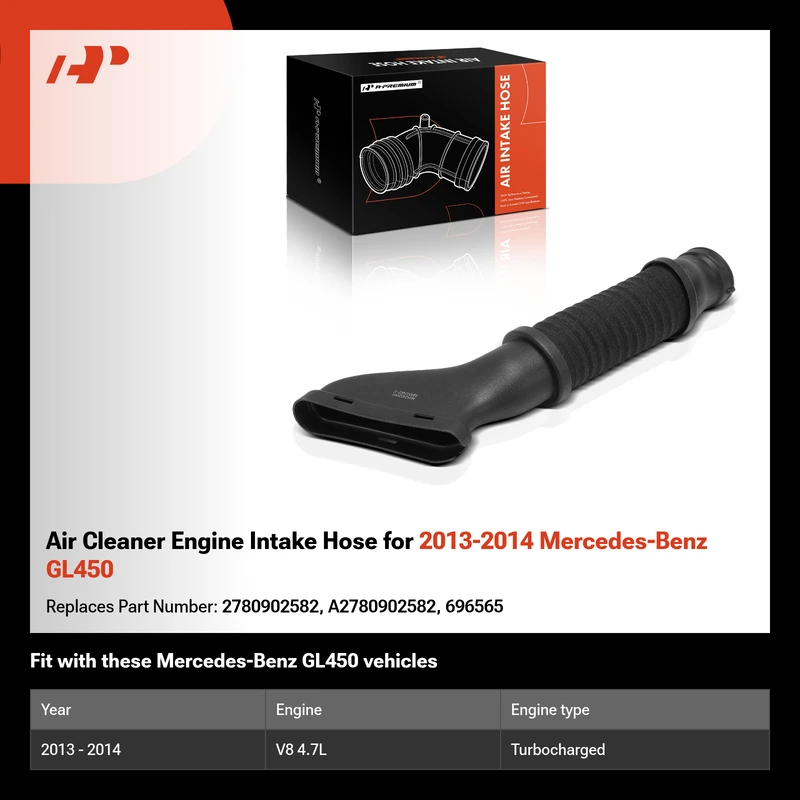 Air Cleaner Engine Intake Hose for 2013-2014 Mercedes-Benz GL450