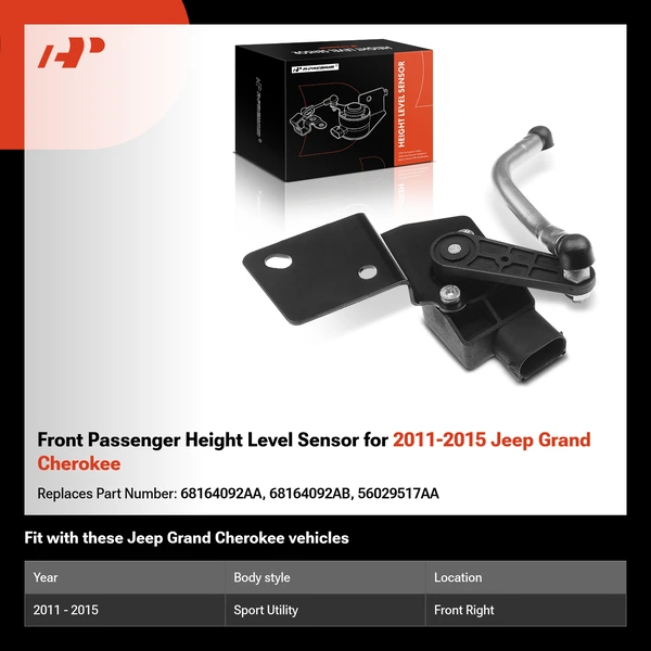 Front Passenger Height Level Sensor for 2011-2015 Jeep Grand Cherokee