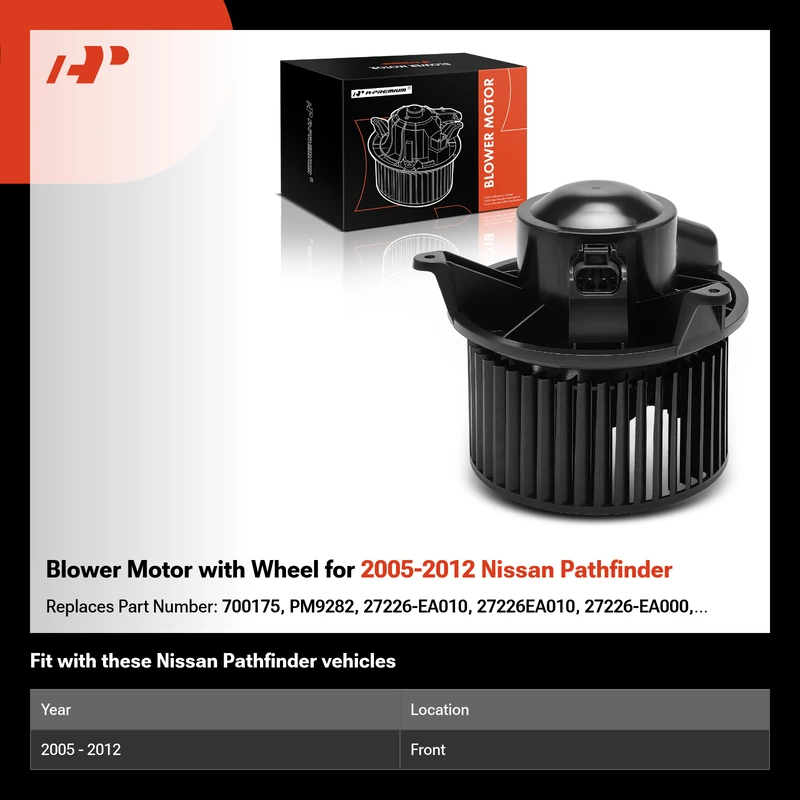 Blower Motor with Wheel for 2005-2012 Nissan Pathfinder