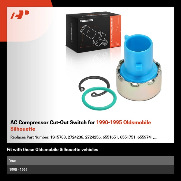 AC Compressor Cut-Out Switch for 1990-1995 Oldsmobile Silhouette