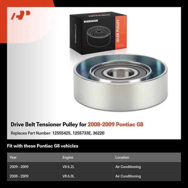 Drive Belt Tensioner Pulley for 2008-2009 Pontiac G8