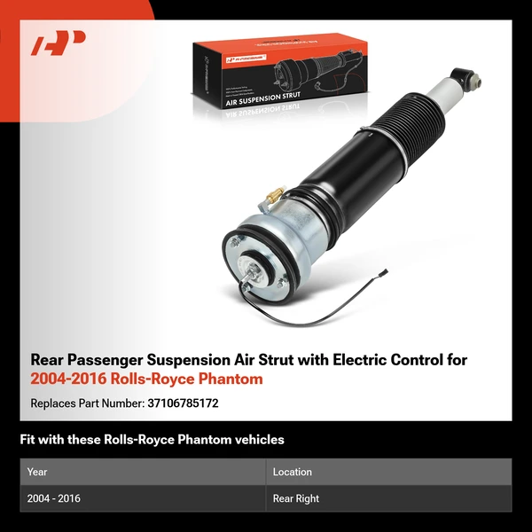 Rear Passenger Suspension Air Strut with Electric Control for 2004-2016 Rolls-Royce Phantom