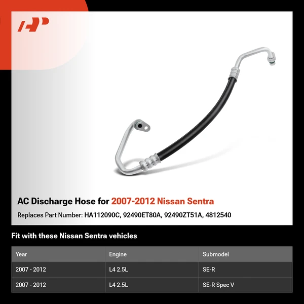AC Discharge Hose for 2007-2012 Nissan Sentra
