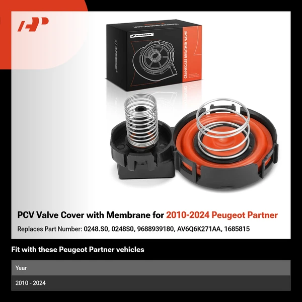 PCV Valve Cover with Membrane for 2010-2024 Peugeot Partner