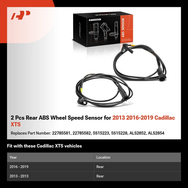 2 Pcs Rear ABS Wheel Speed Sensor for 2013 2016-2019 Cadillac XTS