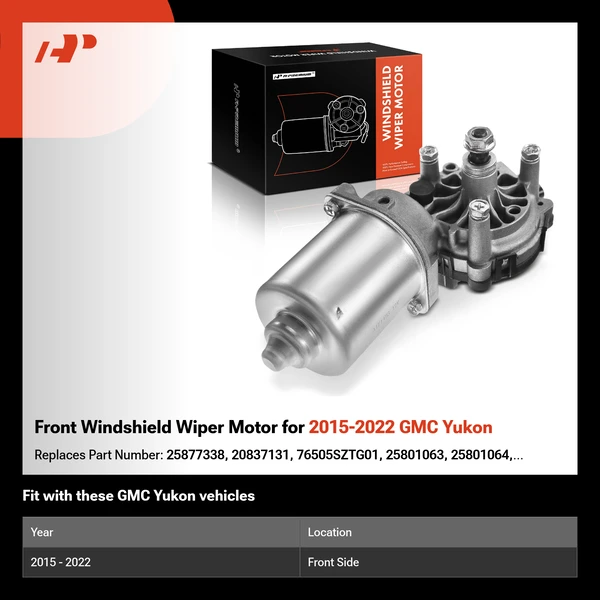 Front Windshield Wiper Motor for 2015-2022 GMC Yukon