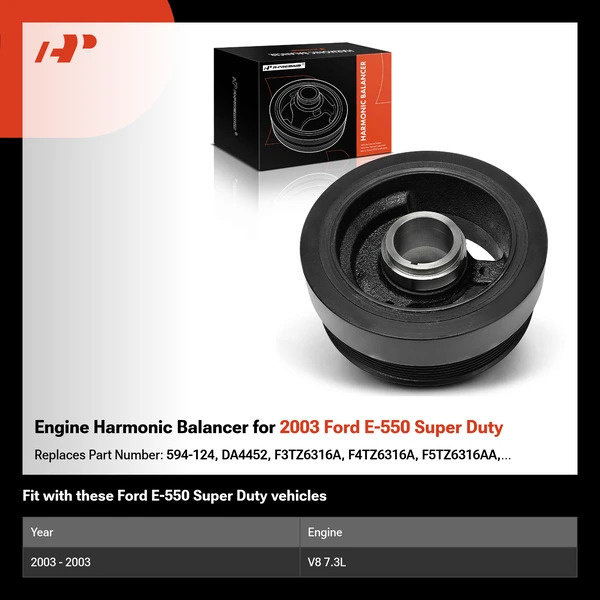 Engine Harmonic Balancer for 2003 Ford E-550 Super Duty