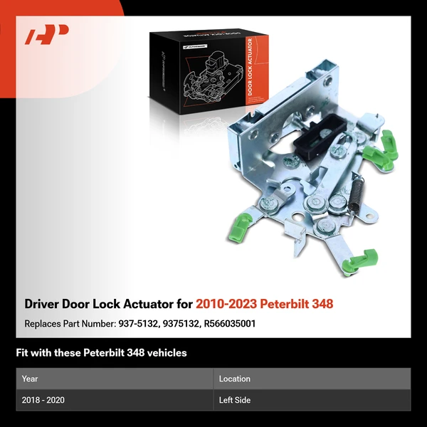 Driver Door Lock Actuator for 2010-2023 Peterbilt 348