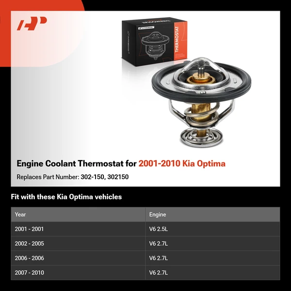 Engine Coolant Thermostat for 2001-2010 Kia Optima