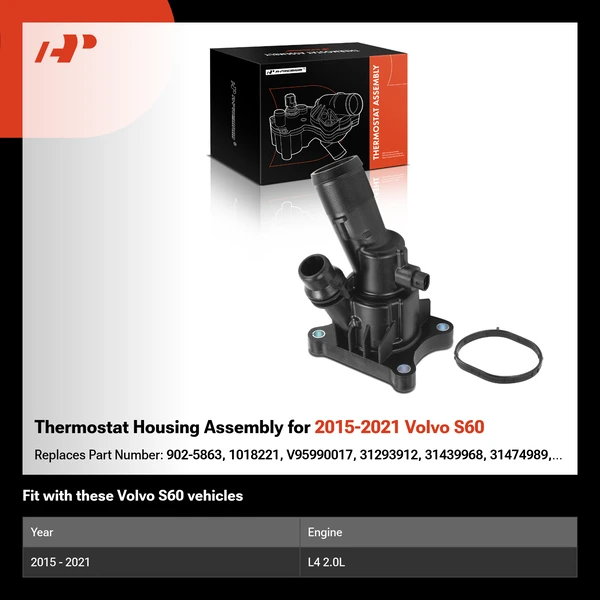 Thermostat Housing Assembly for 2015-2021 Volvo S60