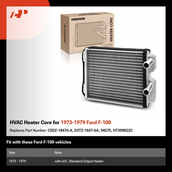 HVAC Heater Core for 1973-1979 Ford F-100