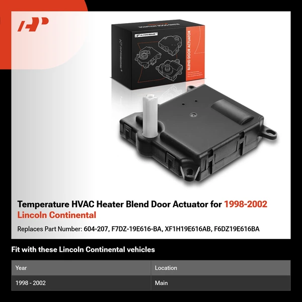 Temperature HVAC Heater Blend Door Actuator for 1998-2002 Lincoln Continental
