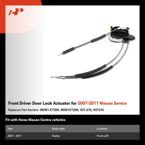 Front Driver Door Lock Actuator for 2007-2011 Nissan Sentra