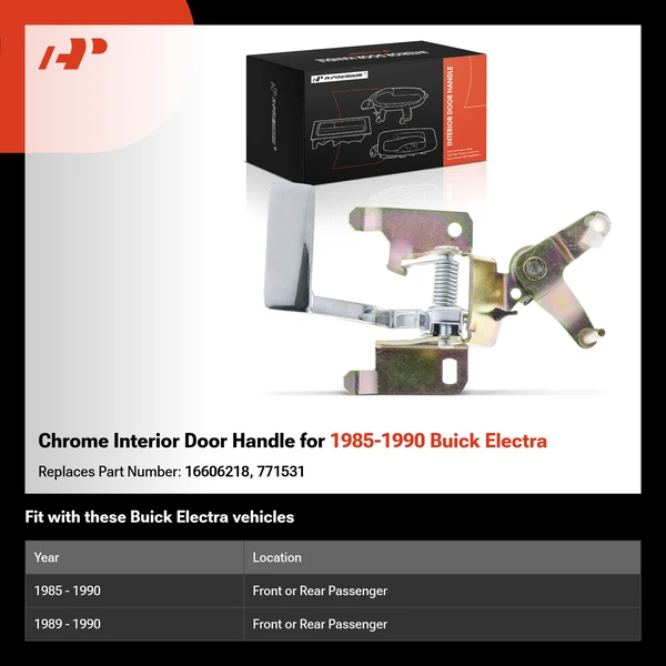 Chrome Interior Door Handle for 1985-1990 Buick Electra