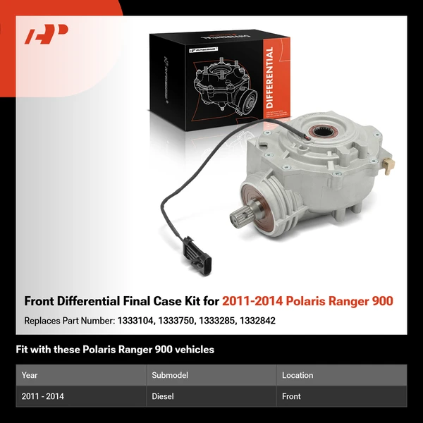 Front Differential Final Case Kit for 2011-2014 Polaris Ranger 900