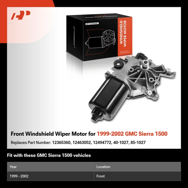 Front Windshield Wiper Motor for 1999-2002 GMC Sierra 1500