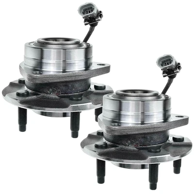 2 Pcs Front Wheel Bearing & Hub Assembly with ABS Sensor