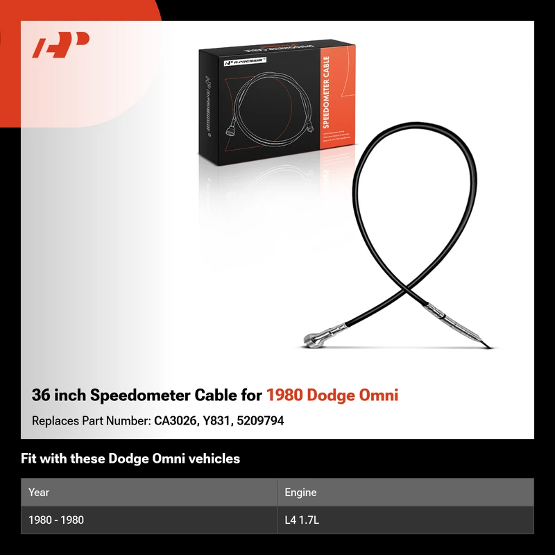 36 inch Speedometer Cable for 1980 Dodge Omni