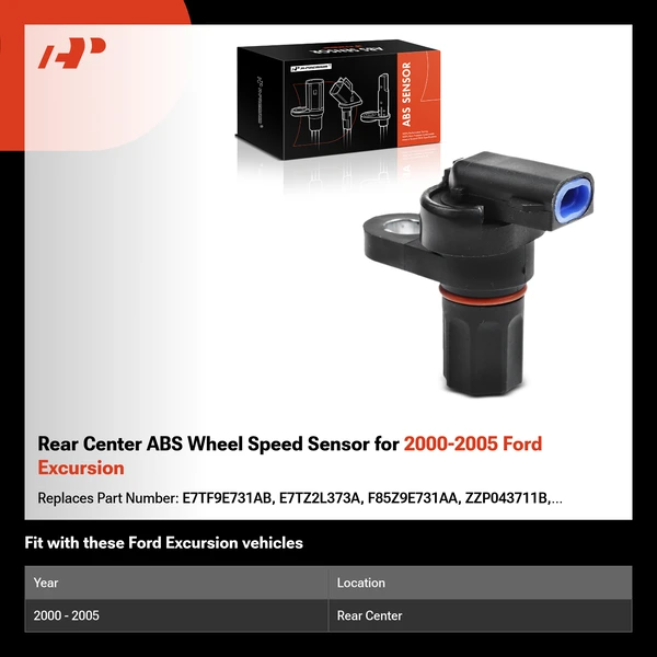 Rear Center ABS Wheel Speed Sensor for 2000-2005 Ford Excursion