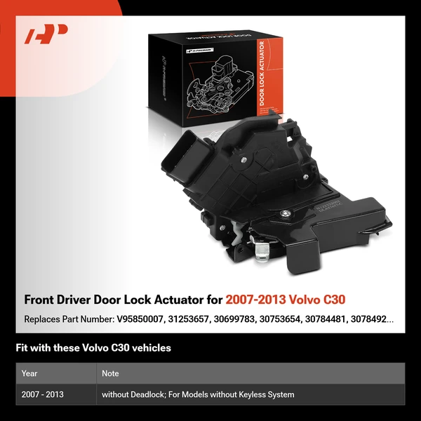 Front Driver Door Lock Actuator for 2007-2013 Volvo C30