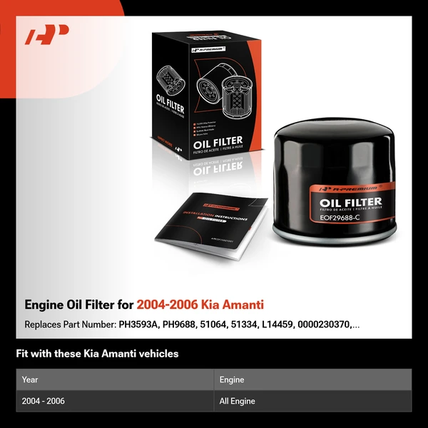 Engine Oil Filter for 2004-2006 Kia Amanti