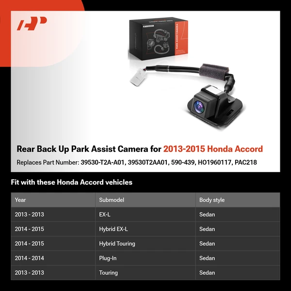 Rear Back Up Park Assist Camera for 2013-2015 Honda Accord