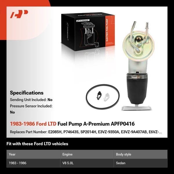 1983-1986 Ford LTD Fuel Pump A-Premium APFP0416