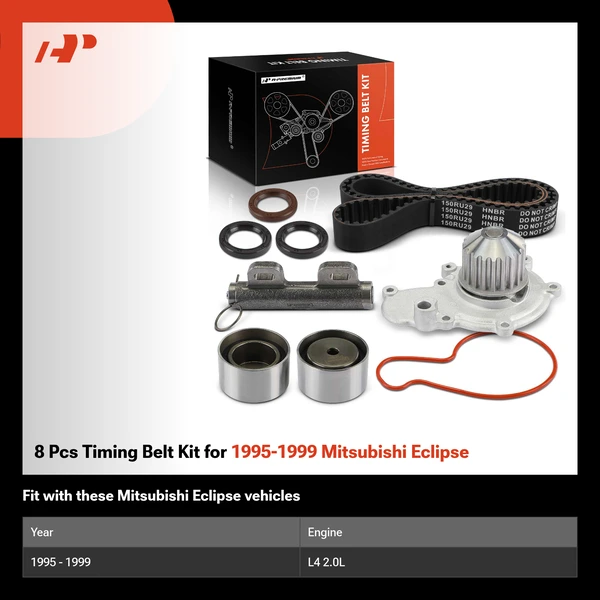 8 Pcs Timing Belt Kit for 1995-1999 Mitsubishi Eclipse